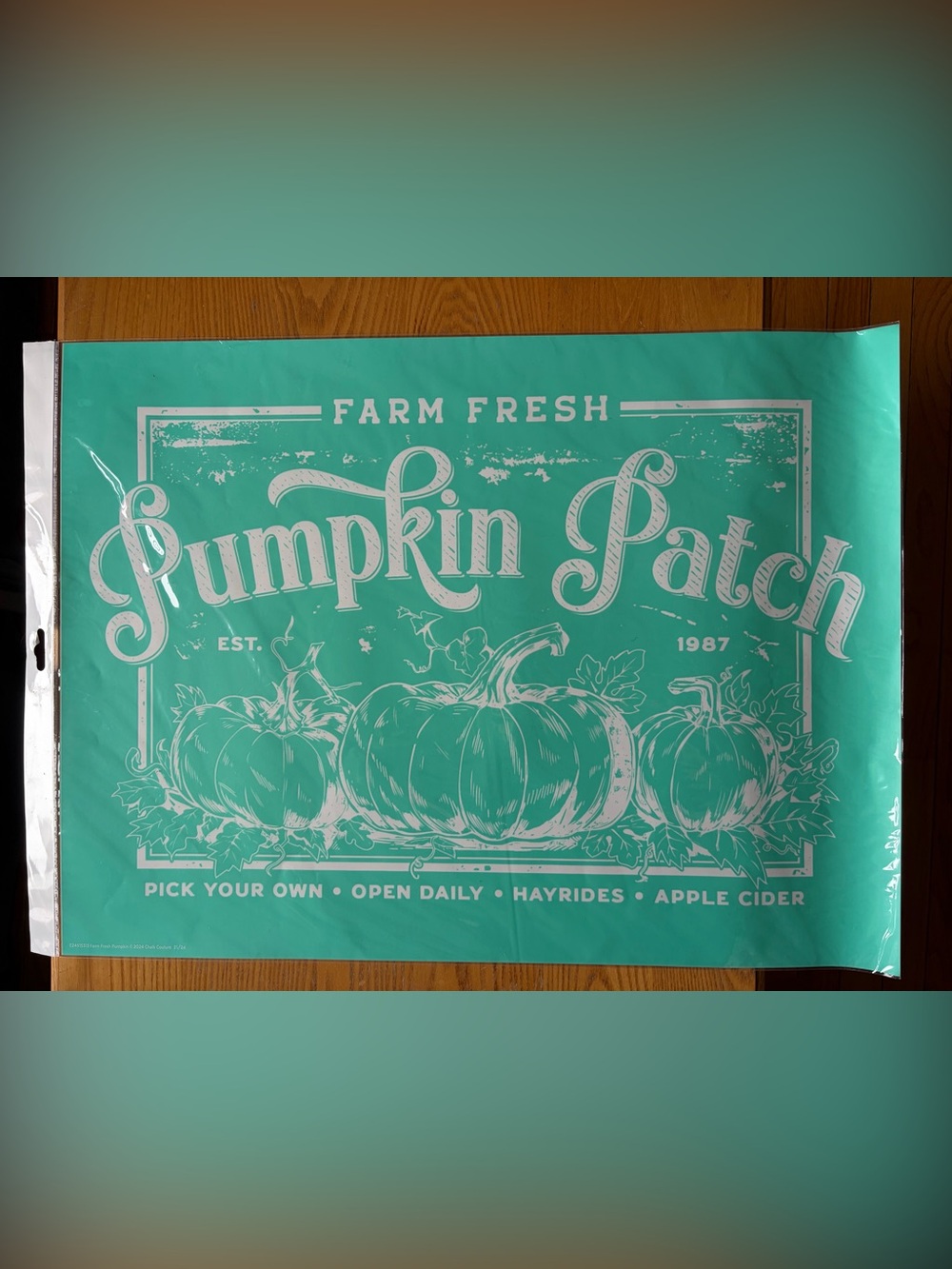 Pumpkin Patch Farm Fresh Sign - Silk Screen Transfer